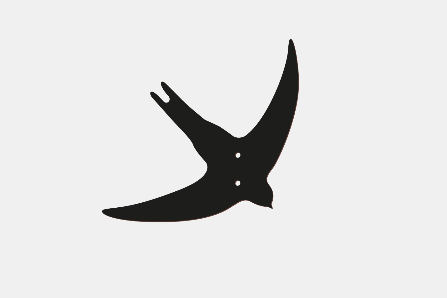 Zeigevogel Mauersegler-Silhouette für Ausgleichsmaßnahmen